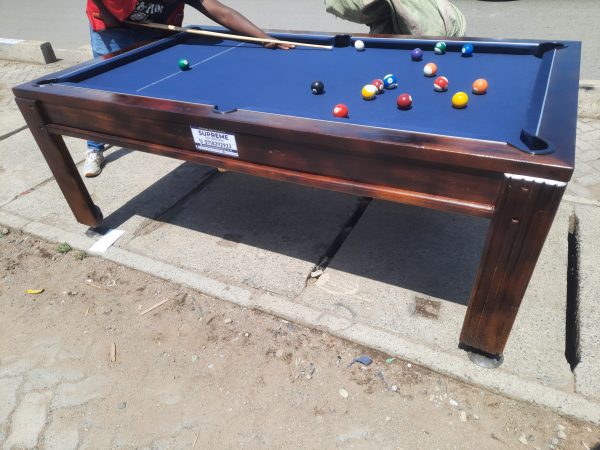 Slim Mahogany Marble Pool Table – Home & Office Use - Image 2