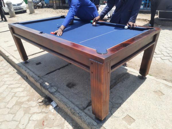 Slim Mahogany Marble Pool Table – Home & Office Use